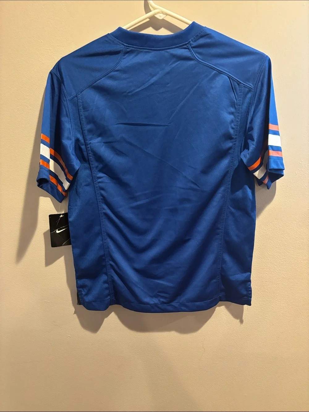 Nike kids Blue Gators Short Sleeve Football Jersey with Orange & White Accents